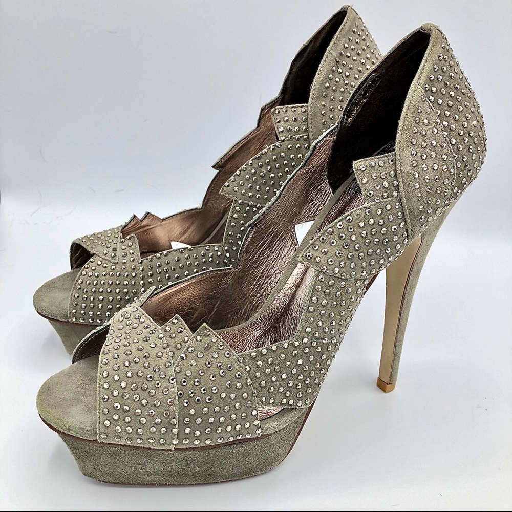 Jeffery Campbell Olive Shine High Heels Womens 8